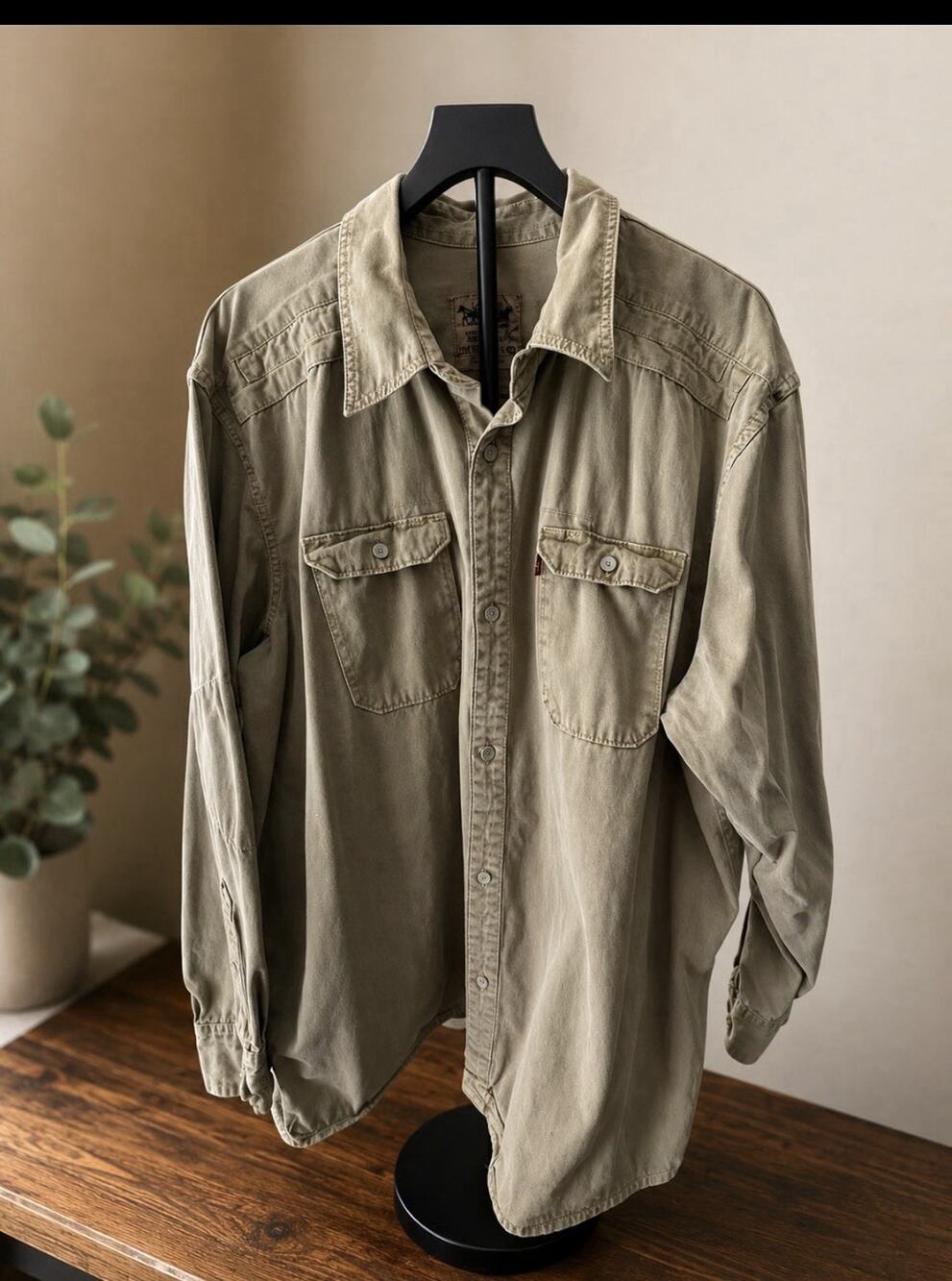 Levi's For Men Who Toil Heritage Workwear Twill Shacket Shirt Khaki XXL EUC